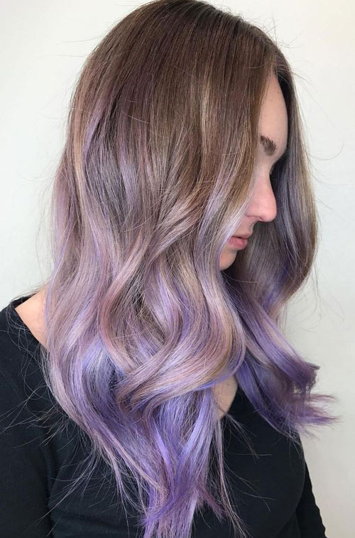 Purple Ombre Highlights