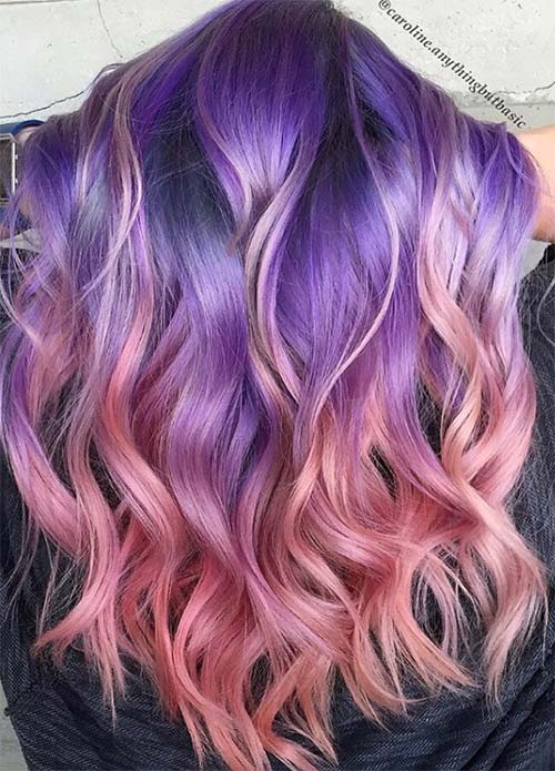 Purple Three-in-one Balayage