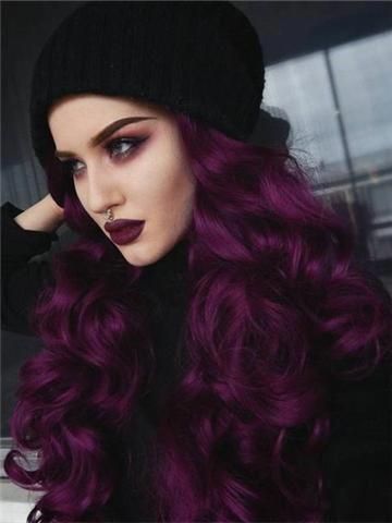 ombre red purple hair