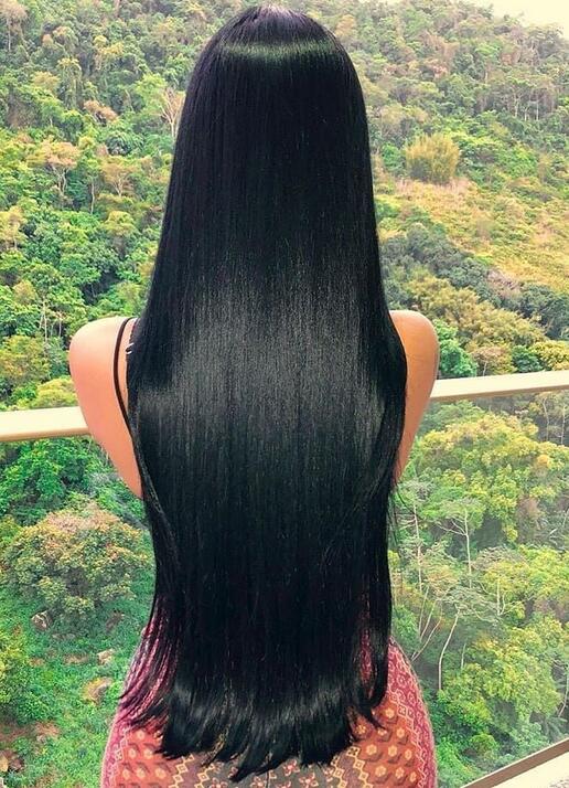 Straight Black Long Locks