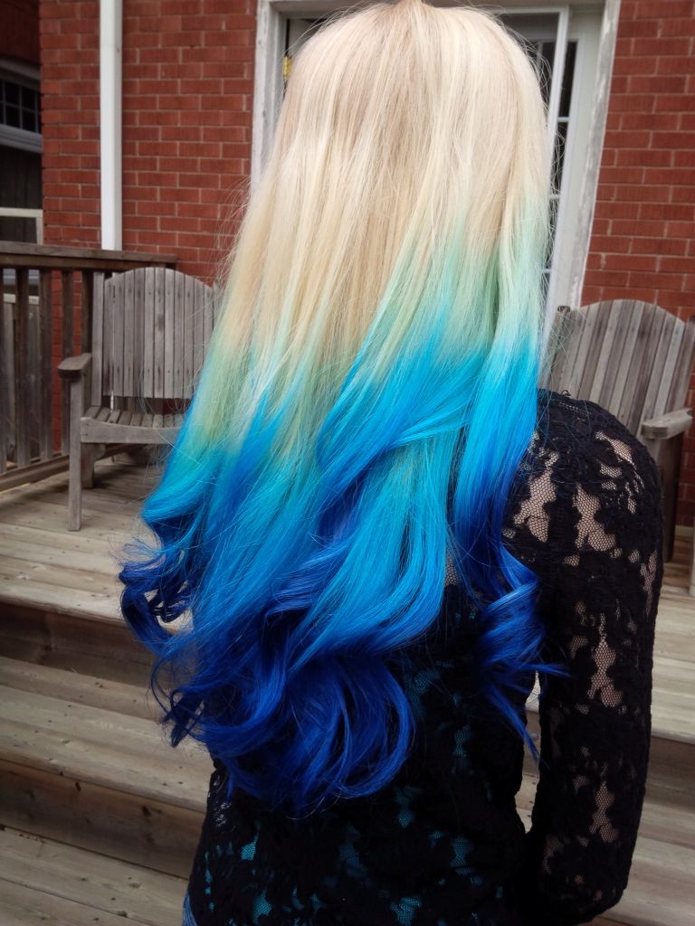 Teal Blue Ombre for Blondes