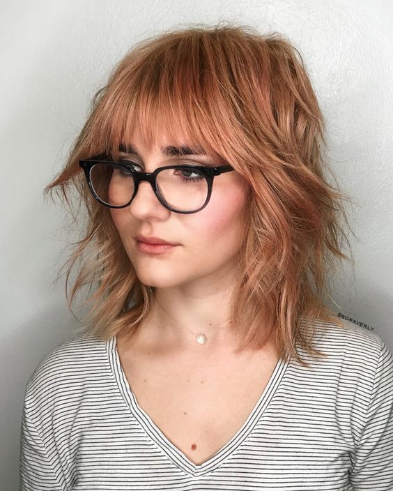 Feathered Haircut with Bangs 
