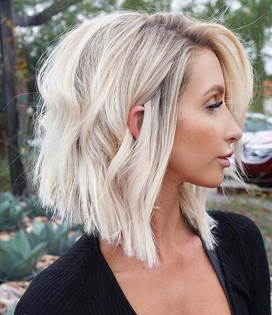 Wavy Inverted Bob