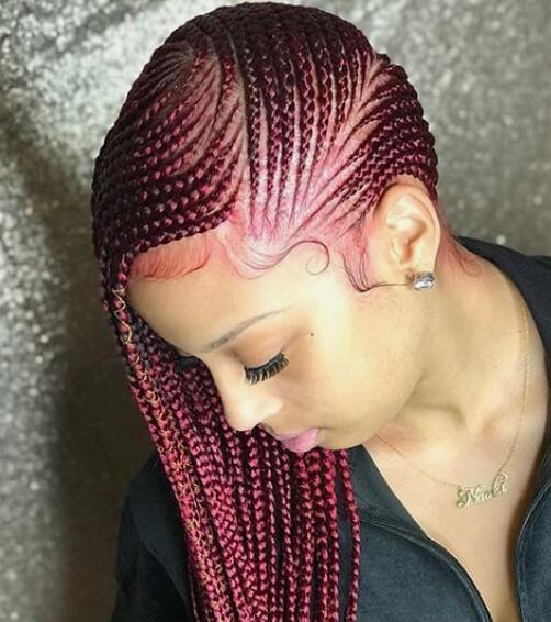 Burgundy Lemonade Braids