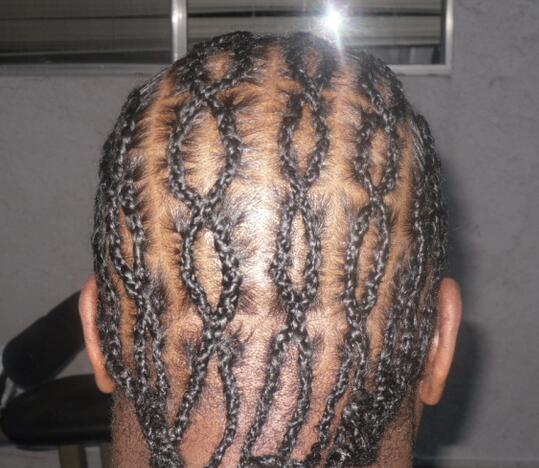 Crisscross cornrows