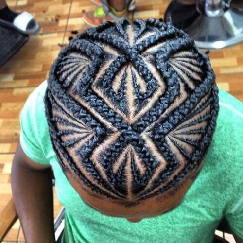 Diamond cornrows braids