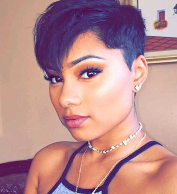 Short pixie cut black women