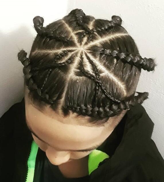 Star center cornrow braids