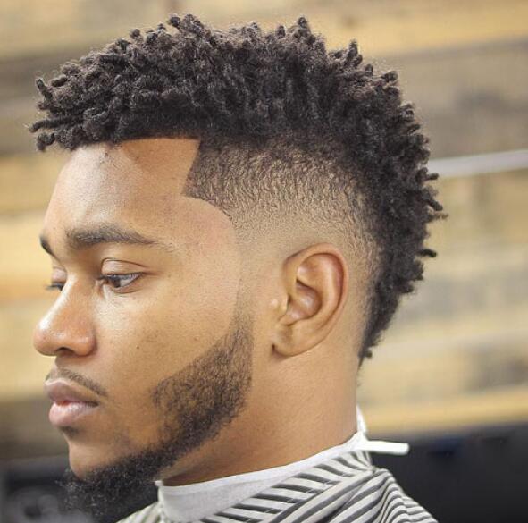 Burst Fade with Afro Curls