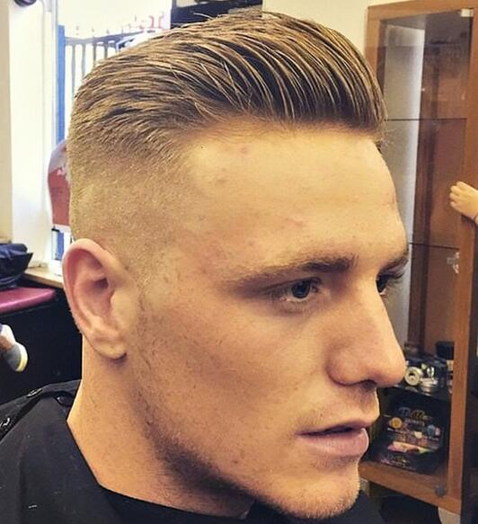 High and Tight Slicked Back Hair