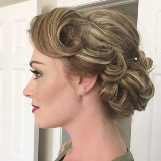 A Simple Up-do Short Curly