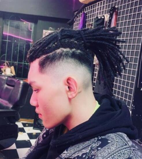 Dreadlocks Tail with High Fade