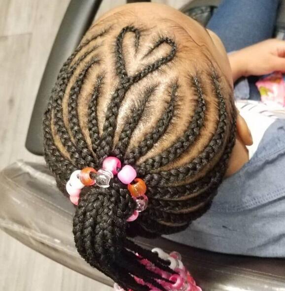 Jumbo Braids With Hearts