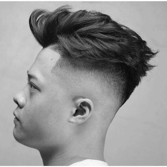 Messy Layered Top with High Fade Hairstyle