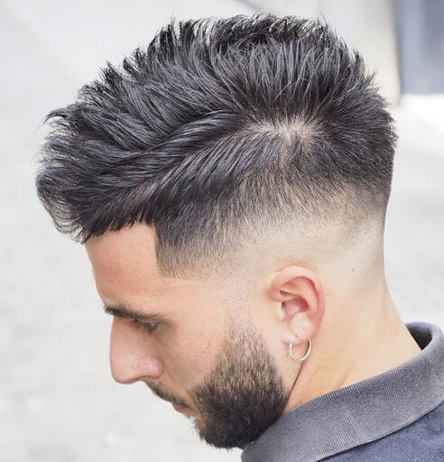 Temp Fade with Spiky Hair