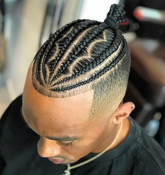 Cornrows Braids with Drop Fade