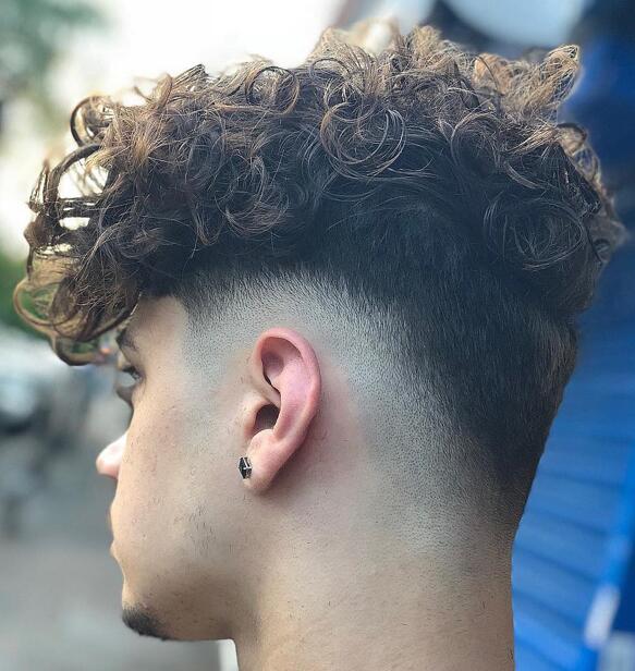 Curly Hair Taper Fade