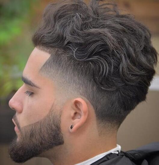 Wavy Hair Taper Fade