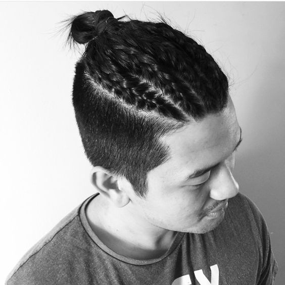 Braided Top Asian Hairstyle