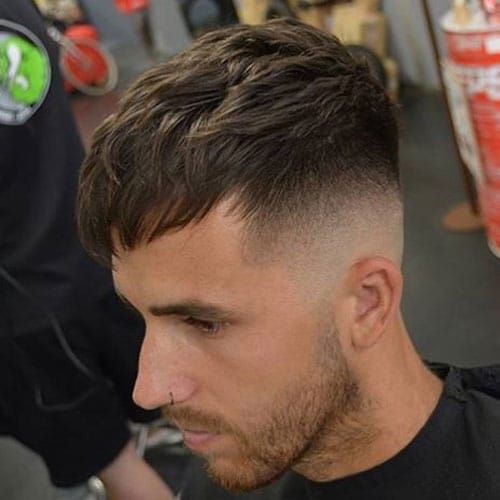 High Skin Fade Haircut with Fringe