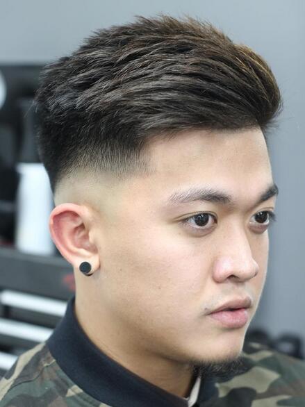 Mid Fade Asian Men Haircut