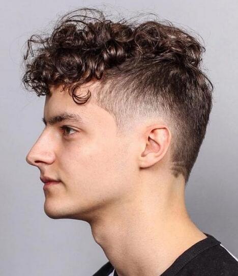 Drop Fade with Curly Top