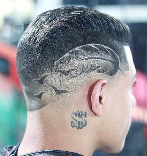 Low Taper Fade and Tattoo