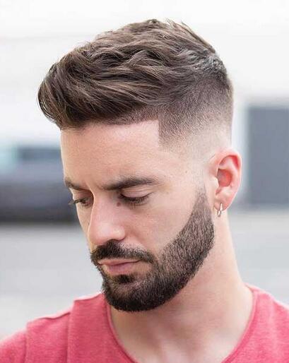 Modern low taper fade with beard