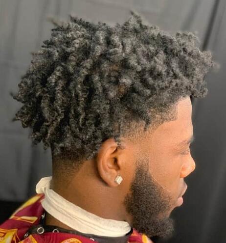 Twists Hair with Low Taper Fade