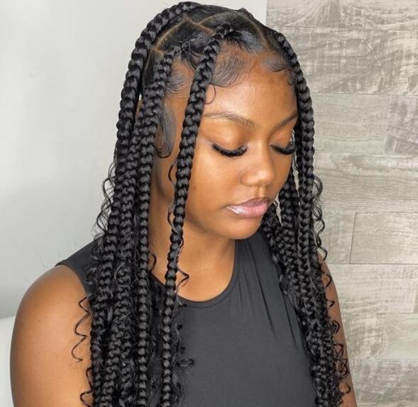 42 Trendy Large Knotless Braids For Women(2023 Guide)