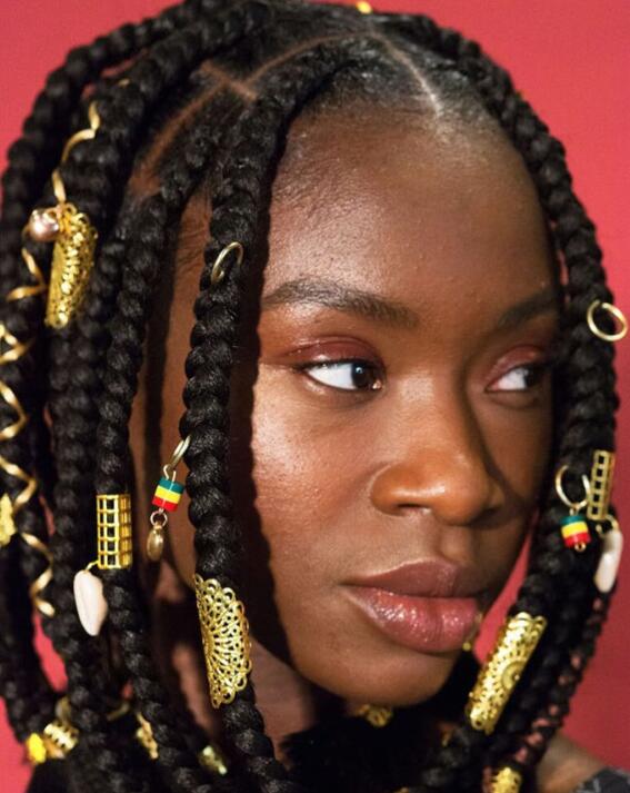 Face Framing Knotless Braids With Jewelry