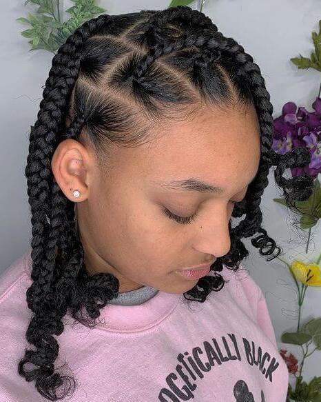 Medium Length Box Braids