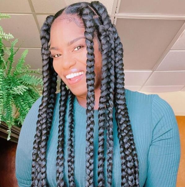 Neutral Beads On Large Knotless Braids