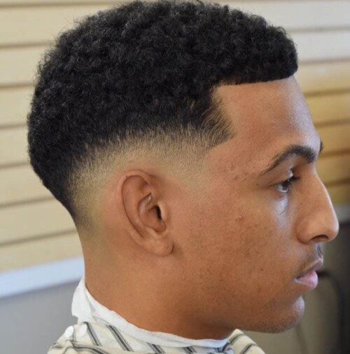 Afro-Faded Top Mid-Taper Fade
