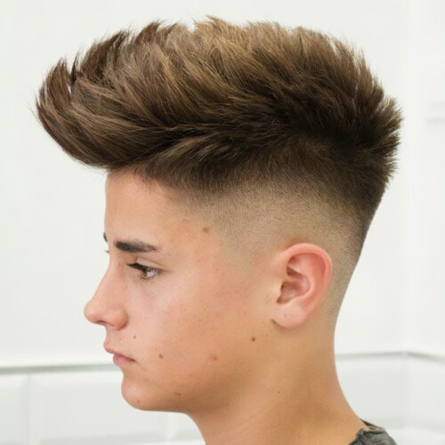 Spiky Top Mid-Taper Fade
