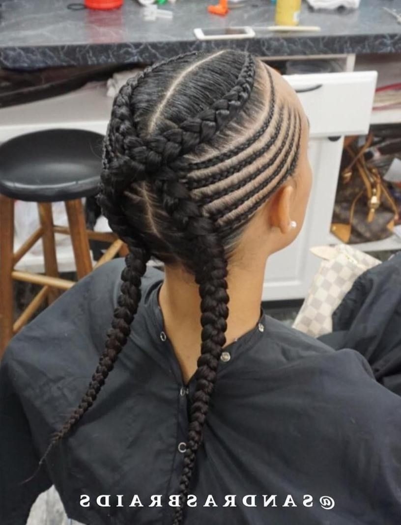 15 Collection of Criss-crossed Braids with Feed-in Cornrows