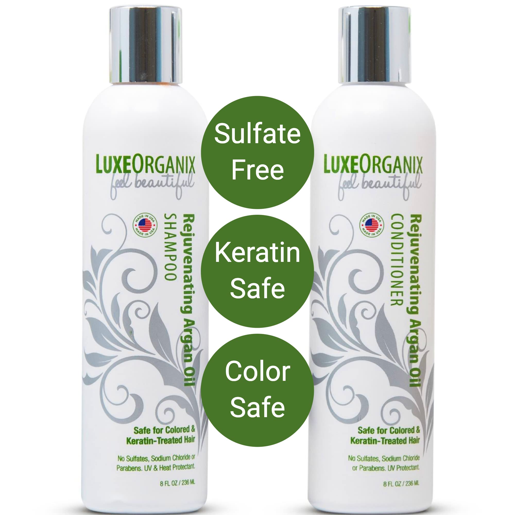 LuxeOrganix Shampoo and Conditioner for Keratin Treated Hair